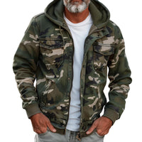 Heren Camouflage Hoodie Multi-pocket Zip Cargo Jacket 69249000Z