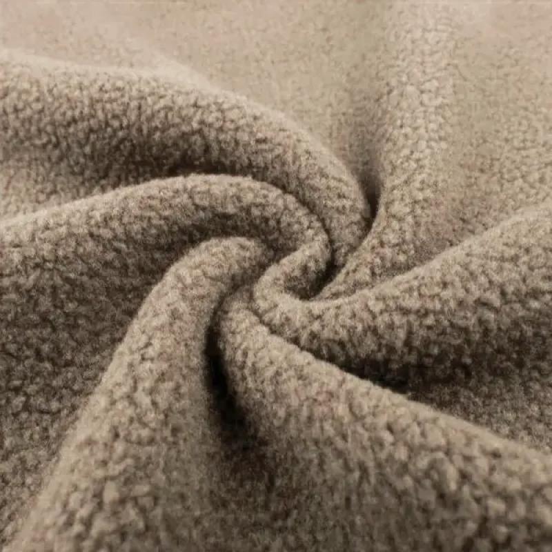 Heren Colorblock Suède en Pool Fleece Revers Middellange Jas 40617808Y