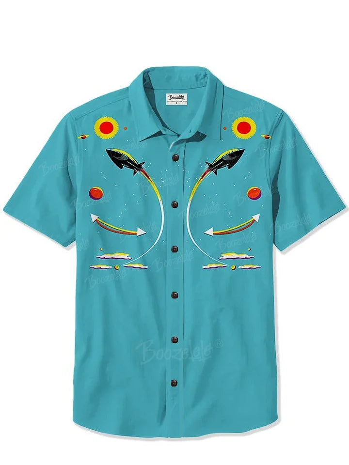 Atomaire ruimteschip uit de jaren 50 - 100% katoenen shirt
