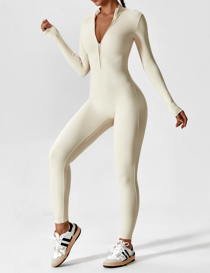 Fanimo Gymfit Jumpsuit - Lange Mouwen met Rits 