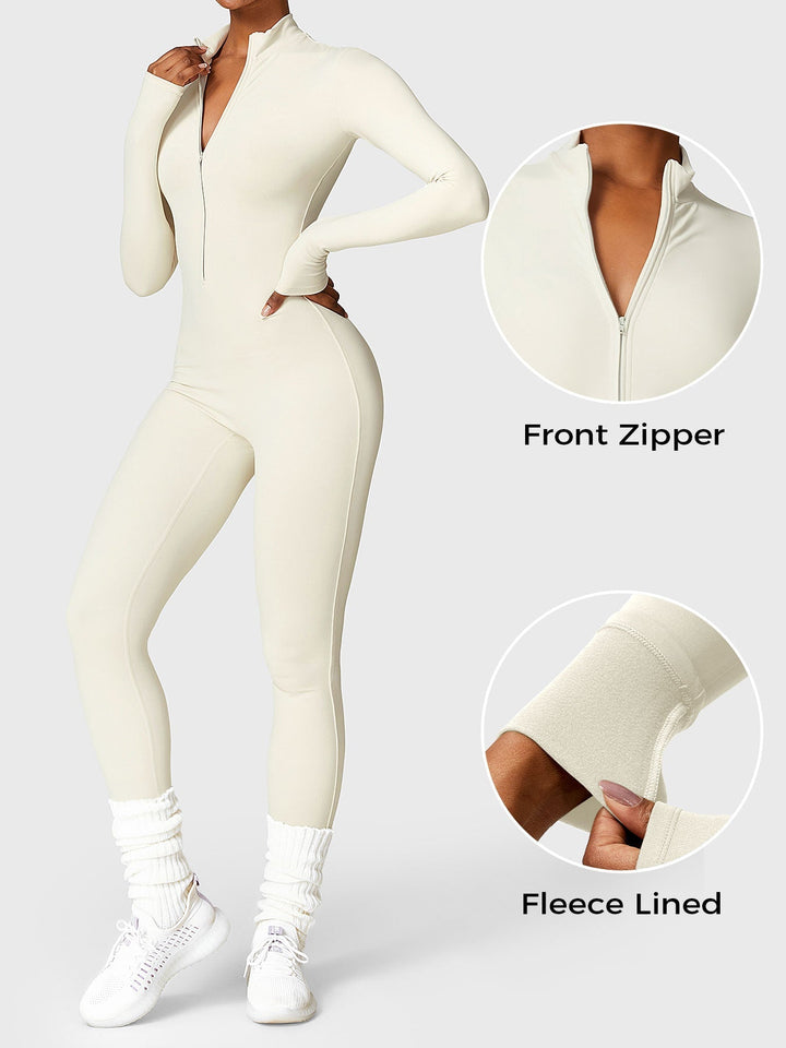 Fanimo Gymfit Jumpsuit - Lange Mouwen met Rits 