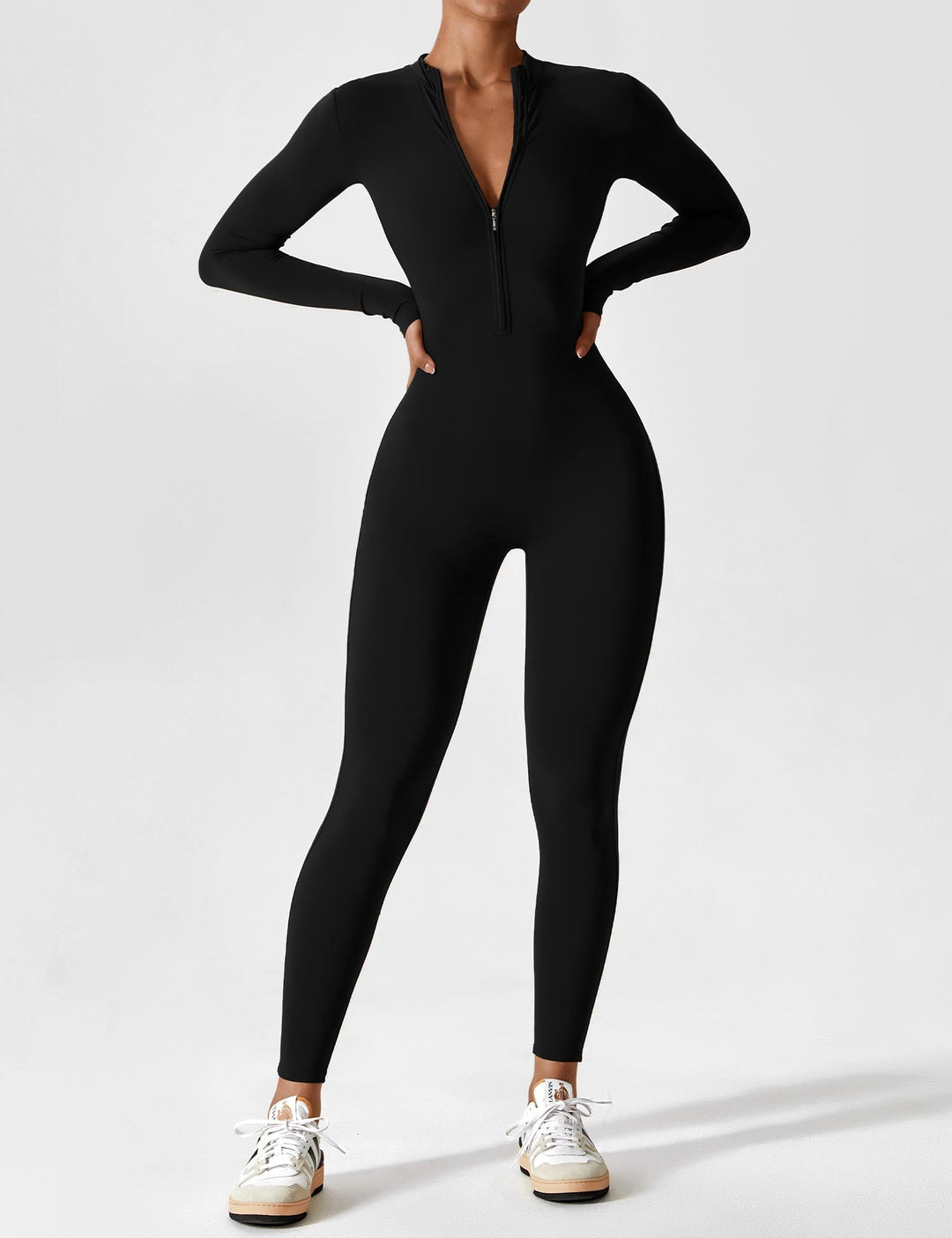 Fanimo Gymfit Jumpsuit - Lange Mouwen met Rits 