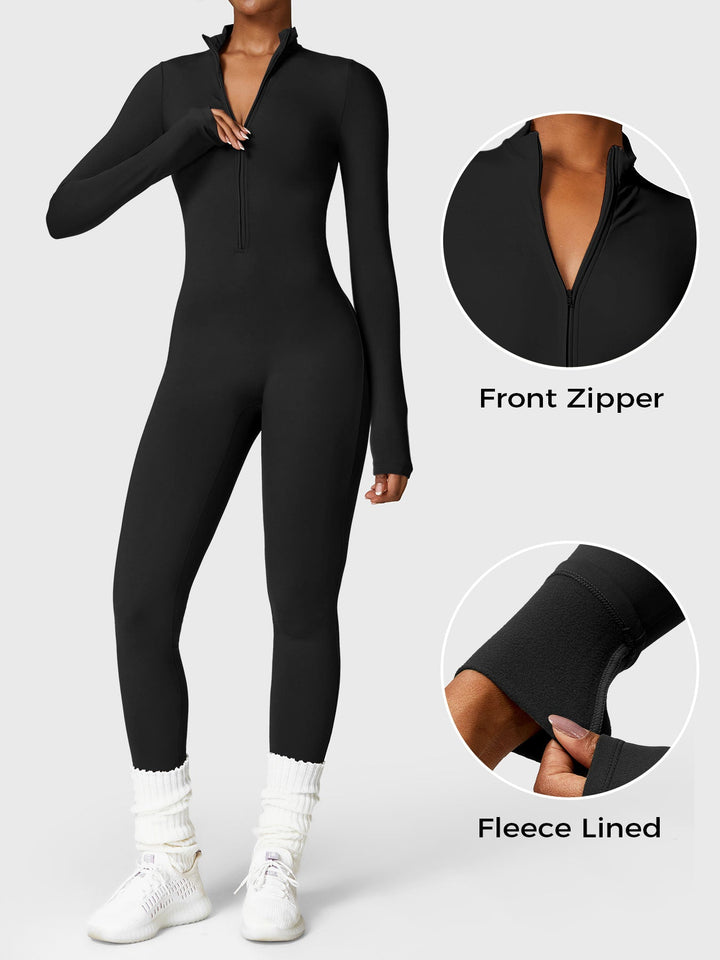 Fanimo Gymfit Jumpsuit - Lange Mouwen met Rits 