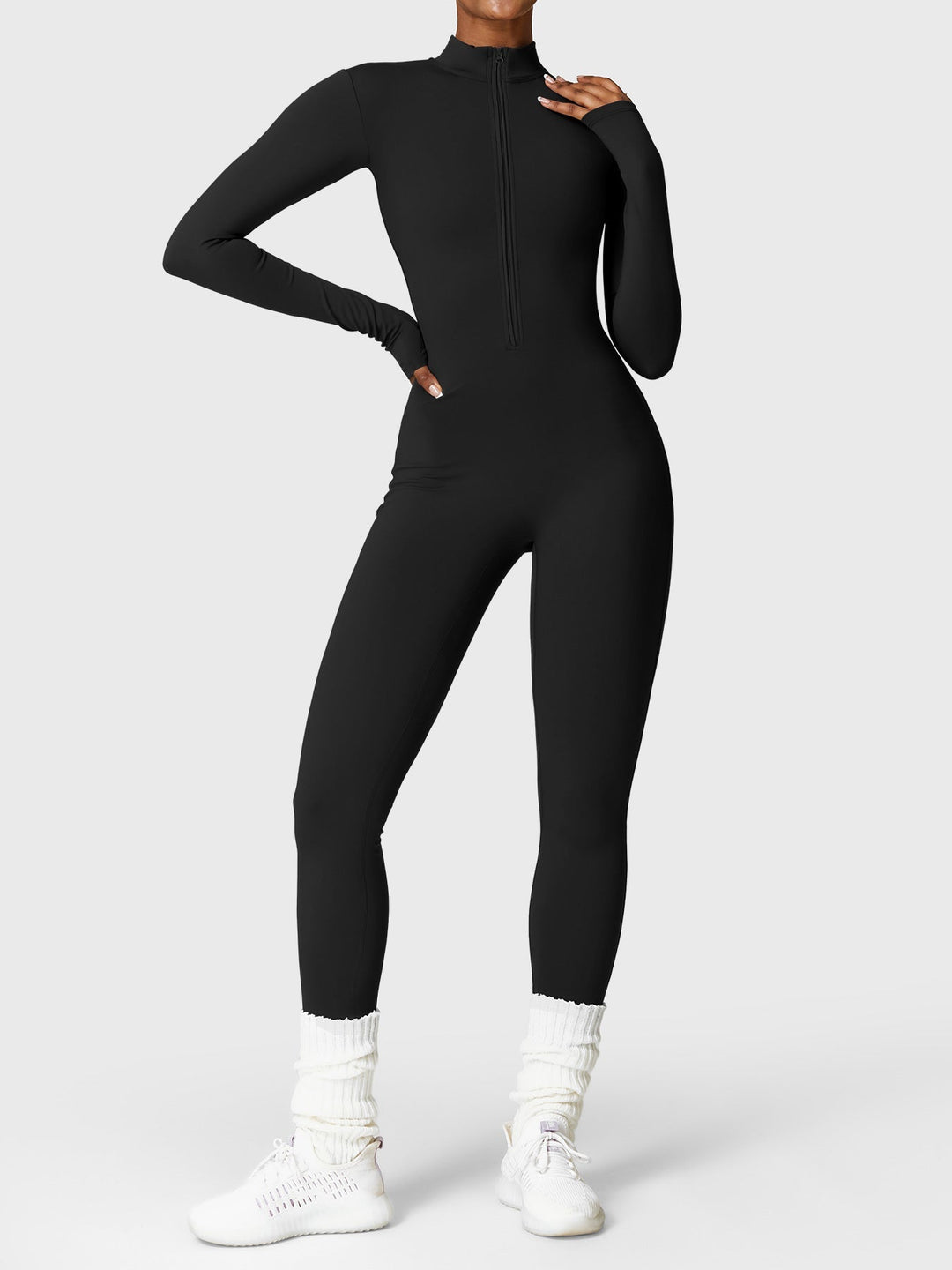 Fanimo Gymfit Jumpsuit - Lange Mouwen met Rits 