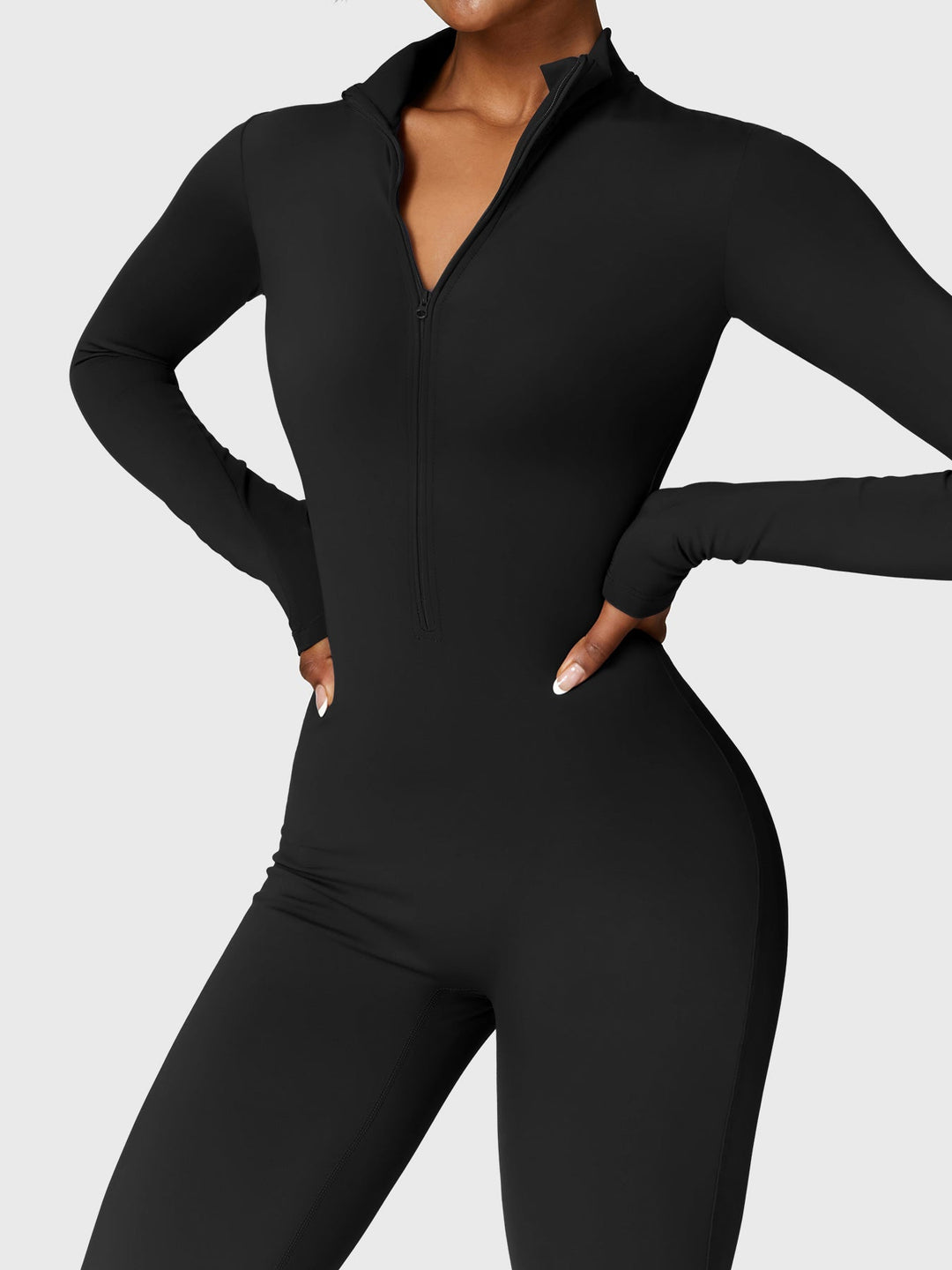 Fanimo Gymfit Jumpsuit - Lange Mouwen met Rits 