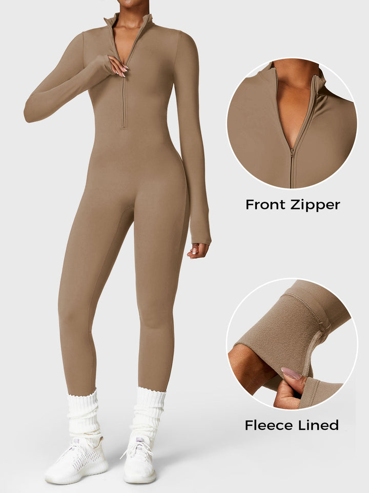 Fanimo Gymfit Jumpsuit - Lange Mouwen met Rits 