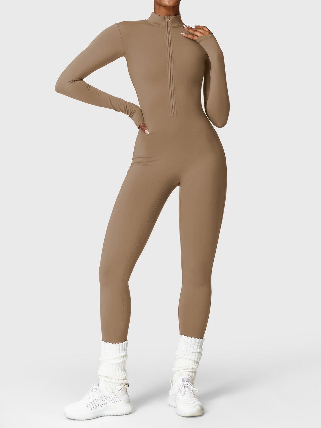 Fanimo Gymfit Jumpsuit - Lange Mouwen met Rits 