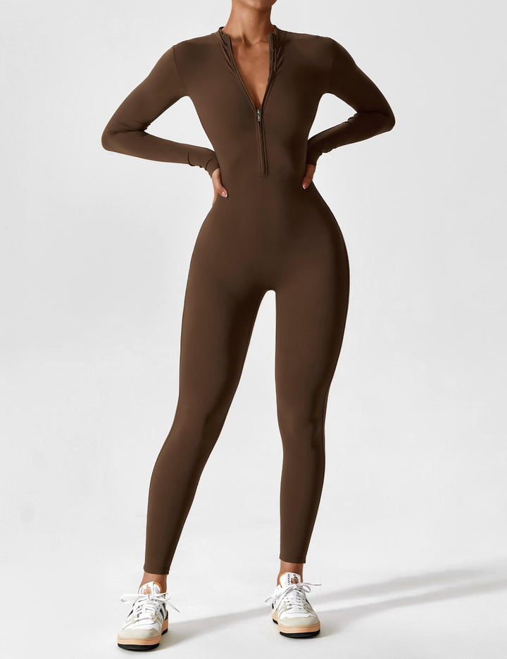Fanimo Gymfit Jumpsuit - Lange Mouwen met Rits 