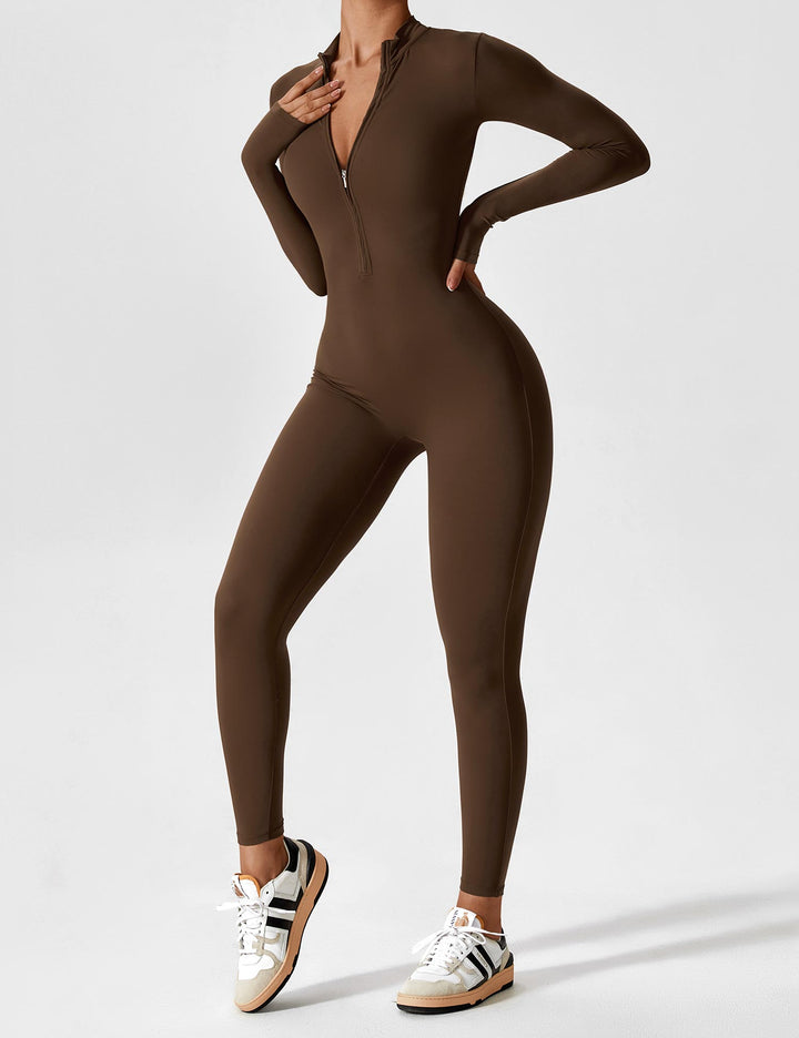 Fanimo Gymfit Jumpsuit - Lange Mouwen met Rits 