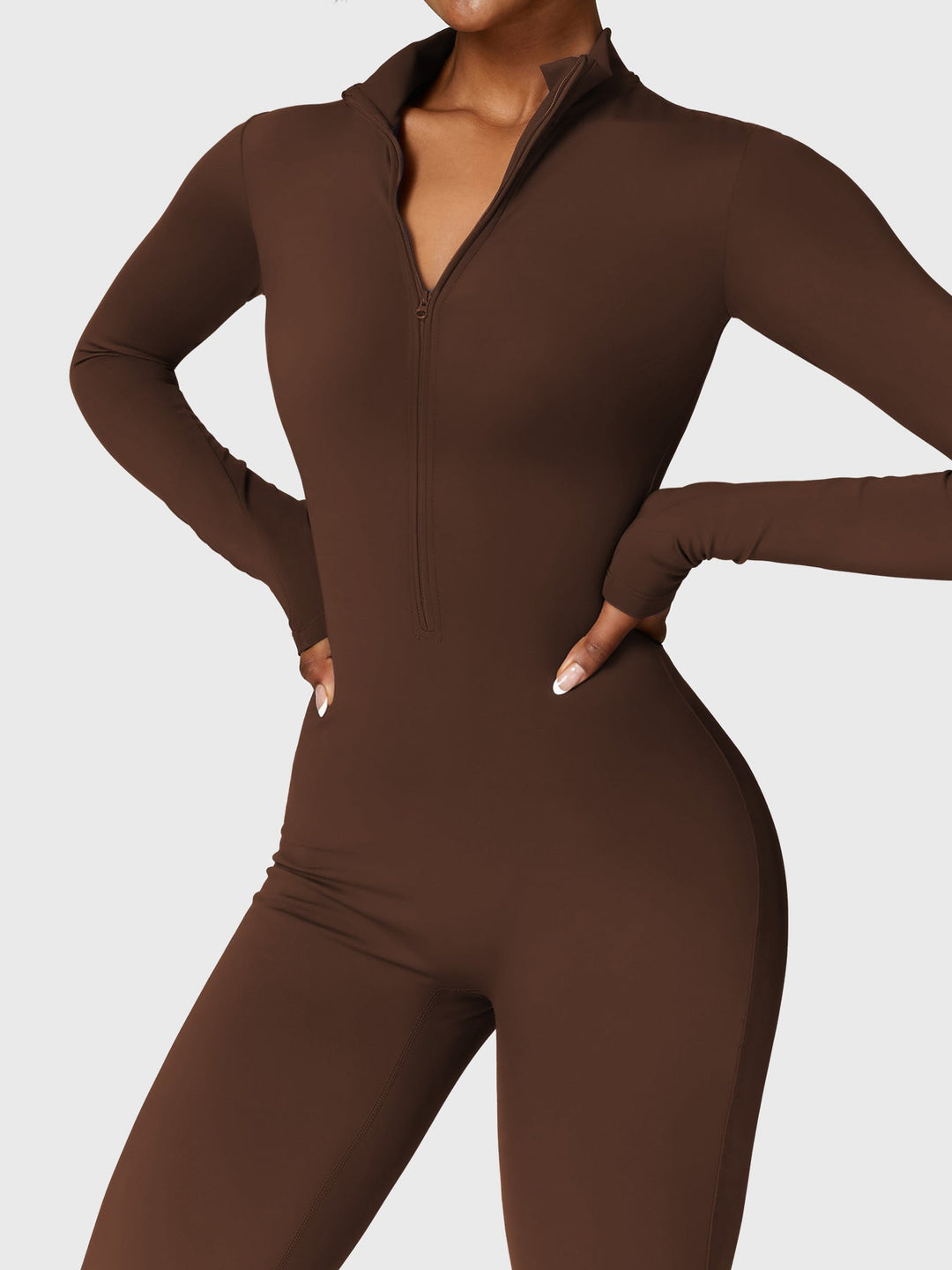 Fanimo Gymfit Jumpsuit - Lange Mouwen met Rits 
