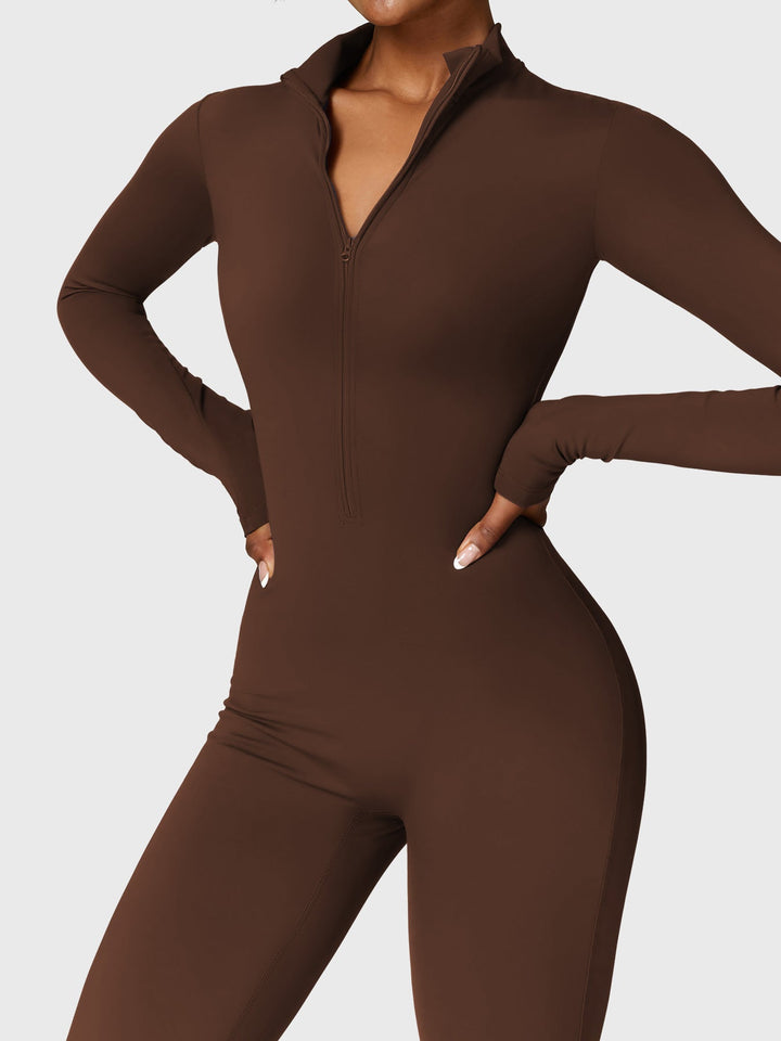 Fanimo Gymfit Jumpsuit - Lange Mouwen met Rits 