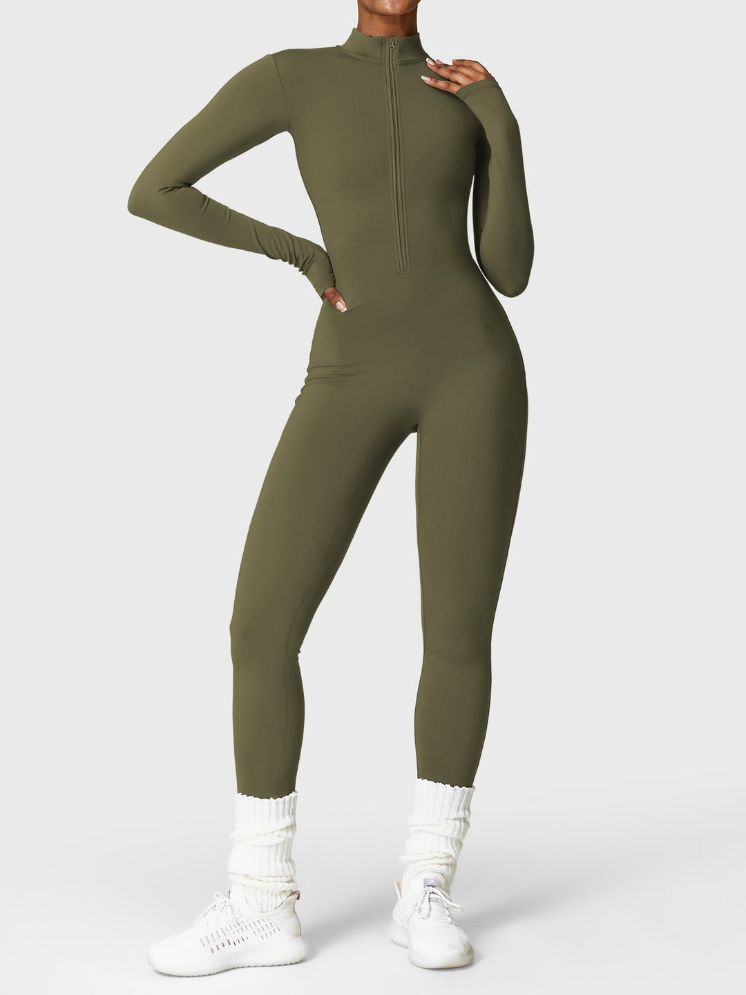 Fanimo Gymfit Jumpsuit - Lange Mouwen met Rits 
