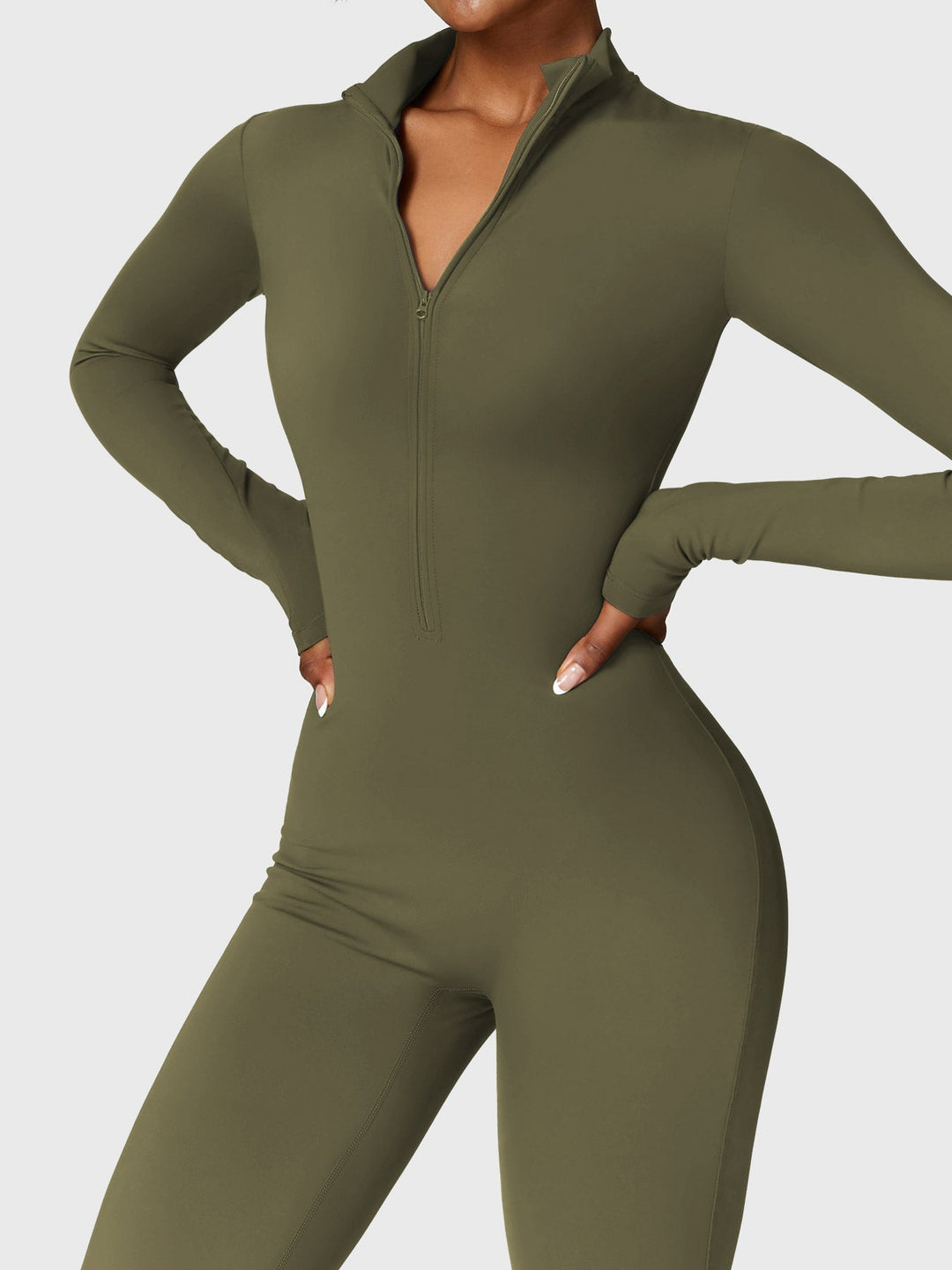 Fanimo Gymfit Jumpsuit - Lange Mouwen met Rits 