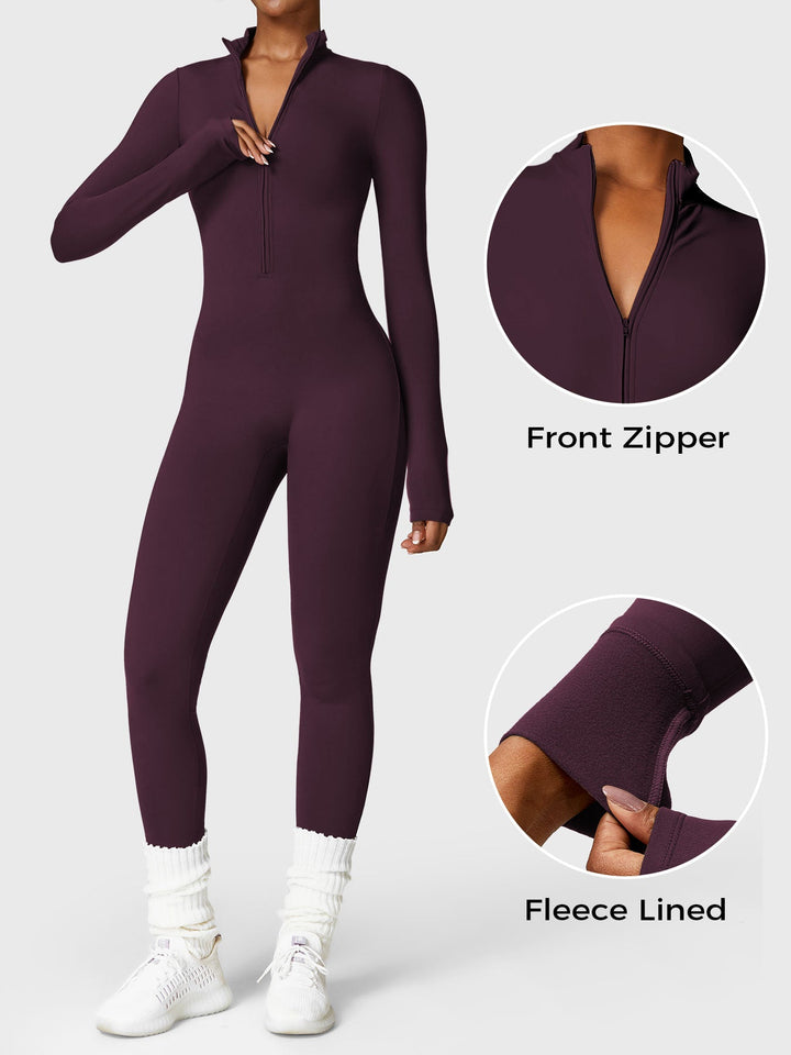 Fanimo Gymfit Jumpsuit - Lange Mouwen met Rits 