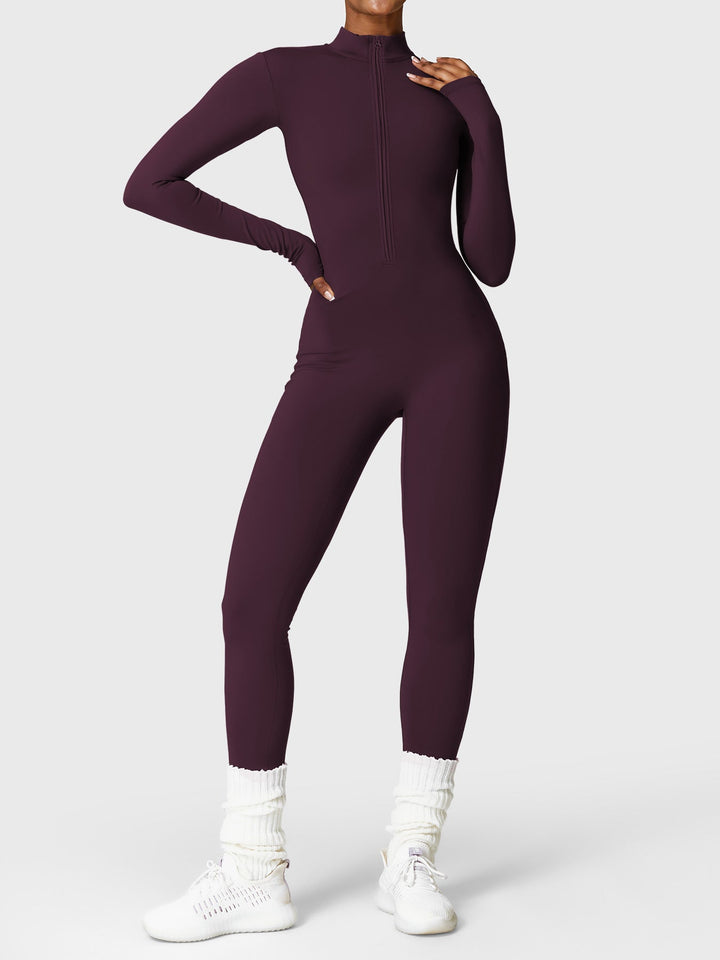 Fanimo Gymfit Jumpsuit - Lange Mouwen met Rits 