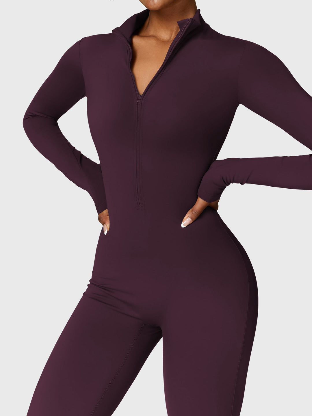 Fanimo Gymfit Jumpsuit - Lange Mouwen met Rits 