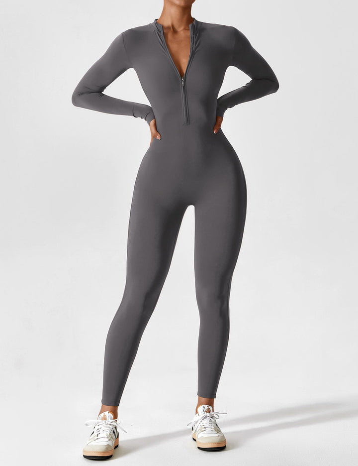 Fanimo Gymfit Jumpsuit - Lange Mouwen met Rits 