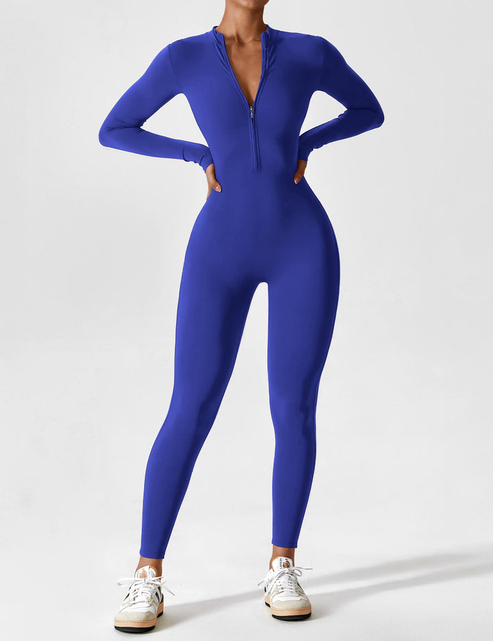 Fanimo Gymfit Jumpsuit - Lange Mouwen met Rits 