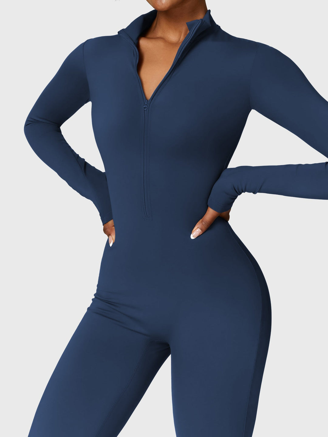 Fanimo Gymfit Jumpsuit - Lange Mouwen met Rits 